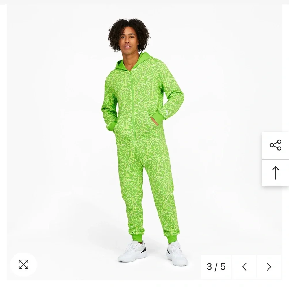 Men’s Puma Slime Onesie Green 535441-01 Size Large New - Picture 1 of 7